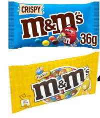 M & M`s | Peanut 45g | Crispy 36g